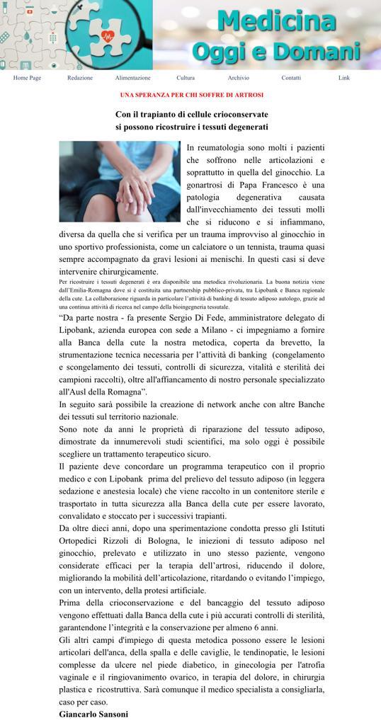 Medicina Oggi e Domani